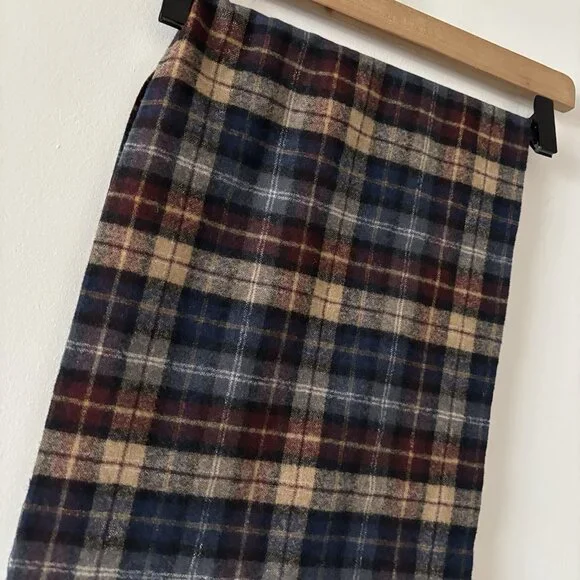 Vintage Pendleton 100% Pure Virgin Wool Scarf Plaid Old Money Academia Classic